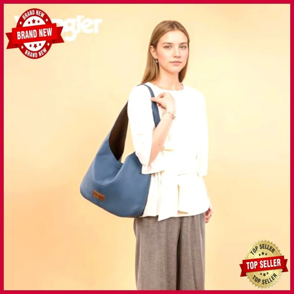 Large Slouchy Hobo Bag Set with Crossbody, PU Leather, 2-Piece Purse